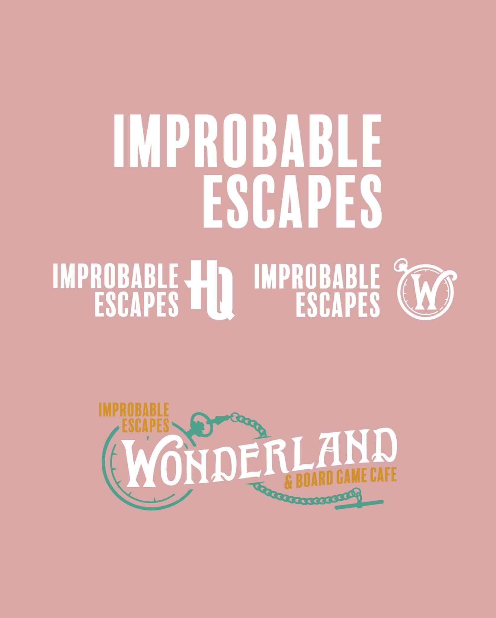 improbable escapes wonderland logos